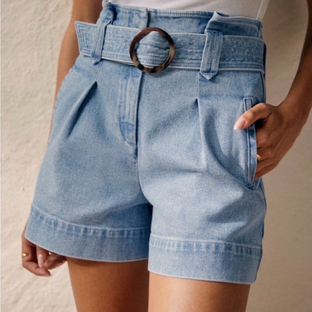 Sezane Blue Rome Shorts